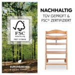 hauck Beta+ Holzhochstuhl Set mit Rädern – Mitwachsender Kinderstuhl 6 Monate bis 90 kg – Bild 8