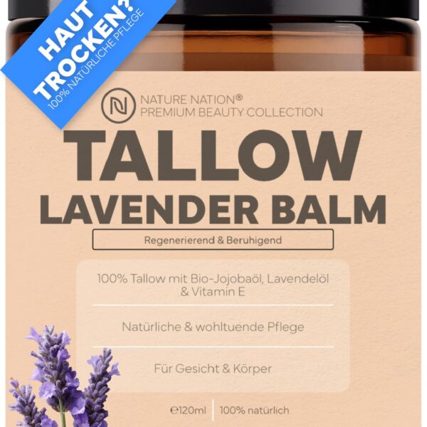 Tallow Rindertalg 120ml – Natürliche Hautpflege mit Bio-Jojobaöl & Vitamin E
