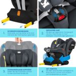 KIDIZ Autokindersitz 0-12 Jahre mit Isofix & 5-Punkt-Gurt – Mitwachsender Kindersitz Gruppe 0/1/2/3 – Bild 9