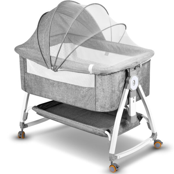 NIKYJM 3-in-1 Beistellbett mit 6-fach Höhenverstellung – Tragbares Babybett für Zuhause & Unterwegs