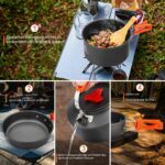 THTYBROS 17-teiliges Camping-Kochgeschirr-Set – Hart eloxiertes Aluminium für Outdoor & Wandern – Bild 6