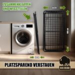 BigDean Wäscheständer Schwarz 20m – Extra dicke Leinen, extra hoch & klappbar – Bild 2