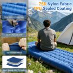 JATEKA Aufblasbare Isomatte 12 cm – Ultraleichte Camping Luftmatratze mit Fußpumpe – Bild 4
