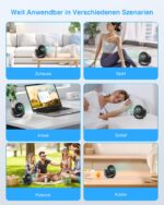 Fitabok USB Tischventilator mit 5 Geschwindigkeiten & 360° Drehung – Tragbar mit 4000mAh Akku – Bild 7