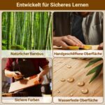 COSYLAND Lernturm ab 1 Jahr – Montessori Learning Tower aus Bambus mit Sicherheitsgeländern – Bild 3