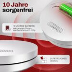 ALPENLUFT Rauchmelder 3er Set – 10 Jahre Batterie, flach & leise für Schlafzimmer – Bild 4