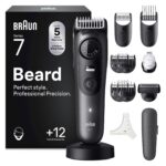 Braun Series 7 Barttrimmer BT7545 – Kabelloser Bartschneider mit 40 Längen & 120 Min. Akku
