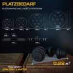 TREX SPORT 40kg Hantelset – 2in1 Kurzhanteln & Langhantel mit Verbindungsstab – Bild 6
