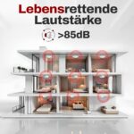 ALPENLUFT Rauchmelder 3er Set – 10 Jahre Batterie, flach & leise für Schlafzimmer – Bild 3