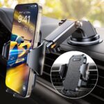 VICSEED KFZ Handyhalterung mit 20kg Saugnapf & Lüftungsclip – 360° drehbar für iPhone & Samsung