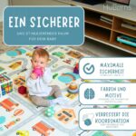 HuBorns Krabbelmatte Baby 200x180 cm – Faltbar, Wendbar & Wasserdicht mit CE Zertifikat – Bild 2