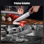 PAUDIN Kochmesser 20 cm – Profi Chefmesser aus Carbon Edelstahl mit ergonomischem Griff – Bild 3
