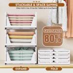 SNSLXH Kleiderschrank Organizer 5er Pack – Stapelbare Aufbewahrungsboxen mit Schubladen für optimale Ordnung – Bild 5