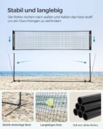 SONGMICS Badmintonnetz 300–500 cm, höhenverstellbar 90–155 cm – Tragbares Multisport-Set – Bild 6