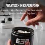 ESN Ultrapure Creatine Monohydrate – 300 Kapseln à 3 g Kreatin für Kraftsport – Bild 5