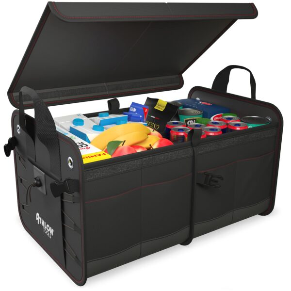 ATHLON TOOLS Premium Kofferraumtasche 60L – XXL Organizer mit Deckel & Antirutsch