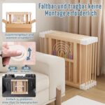 FUN KEKEKE Holz-Laufstall faltbar 214×141×61 cm – Sicherer Spielbereich für Babys 1–3 Jahre – Bild 4