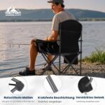 HIGH POINT SPORTS Campingstuhl XXL bis 160kg – Klappbar mit Getränkehaltern & Kühltasche – Bild 4