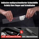 PAUDIN Kochmesser 20 cm – Profi Chefmesser aus Carbon Edelstahl mit ergonomischem Griff – Bild 6