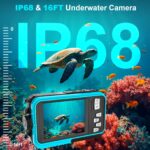Yixinxin 4K Unterwasserkamera 64MP mit Dual-Screen – Wasserdicht bis 16m für Schnorcheln – Bild 4