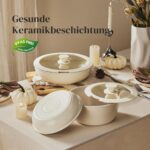 Redchef 16-teiliges Kochgeschirrset mit Antihaft-Keramik & abnehmbaren Griffen – Stapelbar – Bild 5