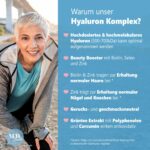 180 Hyaluron Kapseln hochdosiert 600 mg – Vegane Beauty Kapseln mit Zink & Biotin für Haut, Haare & Nägel – Bild 4