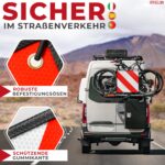 ATHELON 3in1 Warntafel Italien, Spanien & Portugal – Reflektierendes Warnschild mit Spanngurten – Bild 3