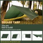 VOSOIR Camping Zeltplane 3x3M wasserdicht – UV- & Regenschutz mit Aluminiumstiften – Bild 5