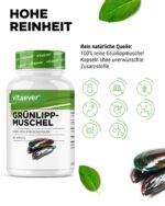 Vit4ever Grünlippmuschel 365 Kapseln à 600 mg – Hochdosiert mit natürlichen Glycosaminoglykanen – Bild 3