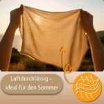 Musselin Einschlagdecke 85x85 cm – Atmungsaktive Babydecke für Babyschale & Kinderwagen – Bild 5