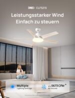 DREO Smart Deckenventilator 132 cm mit LED-Licht – 12 Geschwindigkeiten & Sprachsteuerung – Bild 2