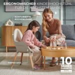 Kinderkraft FINI2 2-in-1 Hochstuhl – Babystuhl & Spielstuhl mit Holzbeinen für 6 Monate bis 5 Jahre – Bild 6