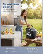 SONGMICS Eiswürfelmaschine XZB001B1EU – 12 kg/24h mit Selbstreinigung & 2 Würfelgrössen – Bild 6