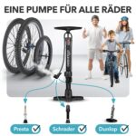 CYCLEHERO Fahrradpumpe 60 cm – Standluftpumpe für alle Ventile mit 10 Jahren Garantie – Bild 4