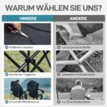 EVER ADVANCED Campingstuhl 160 kg belastbar – Faltbar mit Hochlehner für Camping & Garten – Bild 5