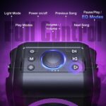 W-KING T9-2 Bluetooth Lautsprecher 115dB – 80W Party Box mit Bass & LED-Lichtshow – Bild 9