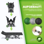 tillvex® Campingbett klappbar bis 280 kg – Feldbett mit Kopfpolster & Tragetasche – Bild 8
