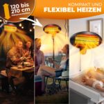 KESSER Infrarot Wickeltischstrahler 2000W – Heizstrahler mit Kippsicherung & Wandmontage – Bild 7