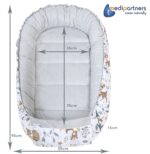 Medi Partners Babynest 100x60cm – 5-teiliges Kuschelnest aus Bio-Baumwolle für Neugeborene – Bild 8
