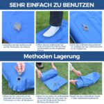 NAPASA Isomatte 14 cm – Aufblasbare Camping-Matratze mit Fußpumpe & Kissen – Bild 6