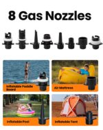 OutdoorMaster Shark 2S 88,8Wh SUP Pumpe – Elektrische Akku-Pumpe für 6 Boards mit Auto-Off – Bild 7