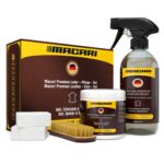 Macari Lederpflege Set 500ml Reiniger + 500ml Balsam mit Bienenwachs & Jojobaöl
