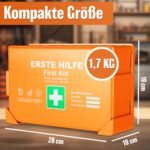 HELDENWERK® Erste-Hilfe-Koffer DIN 13157:2021 mit Wandhalterung – Verbandskasten für Betrieb & Haushalt – Bild 6