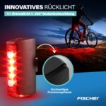 Fischer Twin Stop 100 Lux LED-Beleuchtungsset – StVZO-zugelassen mit Sensormodus – Bild 4