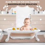 XXL Faltbare Babywanne FawnsLife – Platzsparend mit Sitz & Wassereimer für Neugeborene – Bild 8
