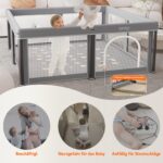 SPRX Laufstall Baby 127x127 cm – Faltbarer Sicherheitslaufstall mit Alphabetmatte & Ozeanbällen – Bild 2