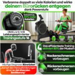 Tretmann RIVO Rudergerät klappbar – Ganzkörper-Heimtraining bis 150 kg mit Wirbelstrombremse – Bild 4