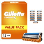 Gillette Fusion5 Rasierklingen 12er Pack – Präzisions-Nassrasur für Männer