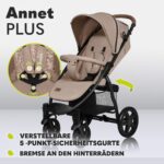 Lionelo Annet Plus Kinderwagen – Buggy ab Geburt bis 22 kg mit Liegefunktion & XXL-Verdeck – Bild 5