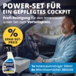 LICARGO® Innenraum-Reiniger Set mit 6x Mikrofasertücher & 500ml Reiniger – Cockpitpflege für Auto – Bild 3